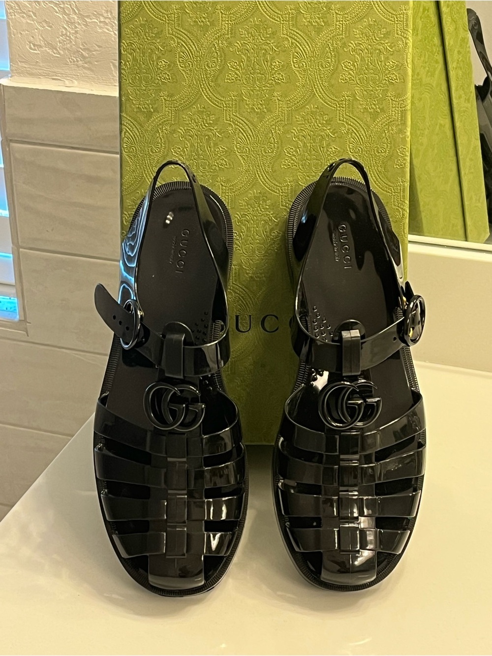 Woman’s Double G Rubber Sandals